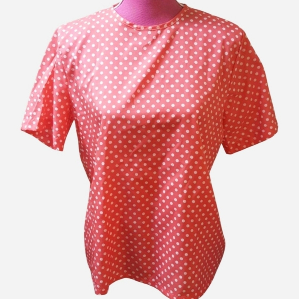 Pink Polka Dot Blouse Size 12